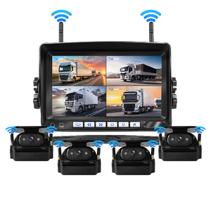 Magnetic Easy Install Wireless Front Side Rear View <b>Camera</b> 7 Inch Monitor 4CH <b>Solar</b> Backup for Truck Trailer YB-Wireless-<b>Solar</b>-N - Product Image 1