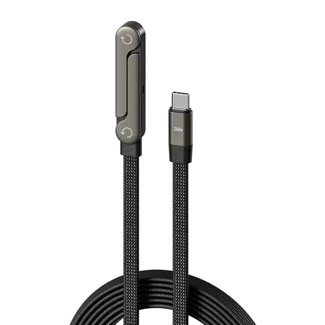 240W 5A Nylon Braided Wire With Phone Holder Data Transmission 480Mbps 2-in-1 Fast Charging Cable 60W/100W for Phone 17 Gamers