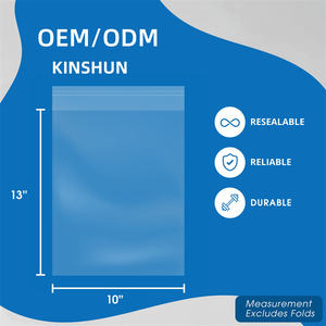 O logotipo da fábrica reforça o adesivo selante Crystal Clear Resealable Packaging Plastic Poly Bag para embalagens de roupas <span class=keywords><strong>T</strong></span> <span class=keywords><strong>Shirts</strong></span> - Product Image 2