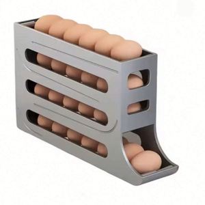 Support à œufs de cuisine, conteneur de rangement pour réfrigérateur, grande capacité, multifonction, en plastique, pour la conservation de la fraîcheur, organisateur d'œufs - Product Image 4