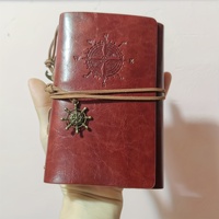Carnet à feuilles mobiles A5 en cuir PU, reliure thermique, style pirate créatif, idéal pour le voyage et comme cadeau – Vente en gros directe usine Craft Washi