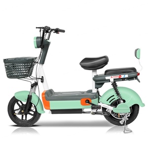 Women's Electric Bicycle 350W Brushless Motor 48V12A Portable 350W Electric Scooter <b>Cheap</b> Steel Lead Acid Battery E Bike - Product Image 6