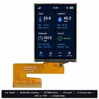 وحدة شاشة LCD TFT مقاس 2.4 بوصة بدقة 240×320 QVGA من TMK مع إضاءة خلفية LED وواجهة MCU 8 بت مدمجة بـ 22 دبوس وشريحة ST7789P3 من الدرجة A للاستخدامات الصناعية