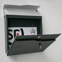 Boîte aux lettres moderne en acier galvanisé avec revêtement en poudre, anti-vol, étanche, à montage mural extérieur