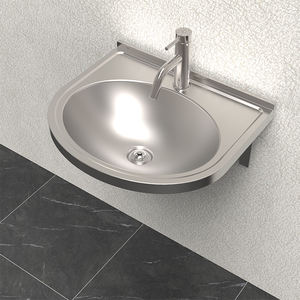 Fabrication professionnelle lavabo à <span class=keywords><strong>main</strong></span> suspendu au mur en forme d'acier inoxydable 304 pour les toilettes de l'école égouttoir des lieux publics - Product Image 1