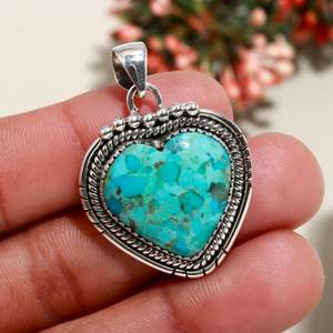 จี้เทอร์ควอยส์แท้925เงินแท้จี้พลอยสีฟ้าที่สวยงามสำหรับเครื่องประดับอัญมณี - Product Image 4