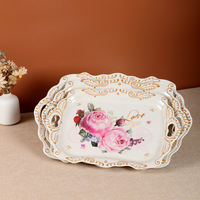 Assiettes plates de luxe chinoises en mélamine avec impression de fleurs pour restaurant hôtel Vente en gros