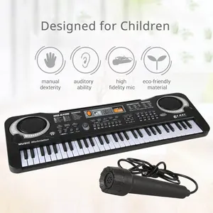 61 teclas teclado de piano eletrônico digital, instrumentos musicais, pianos, piano elétrico, teclado com microfone para crianças