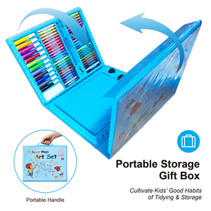Fournitures artistiques pour enfants, ensemble de papeterie pour enfants, fournitures artistiques pour enfants, 208 pièces, ensemble de crayons de couleur, ensemble de dessin, ensemble artistique, LT460206 - Product Image 5