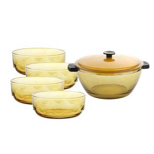 Ensemble de 1 <span class=keywords><strong>plat</strong></span> à gratin en verre ambré avec <span class=keywords><strong>couvercle</strong></span> en verre, <span class=keywords><strong>plat</strong></span> à four écologique, résistant au four et au lave-vaisselle <span class=keywords><strong>pour</strong></span> la cuisine - Product Image 3