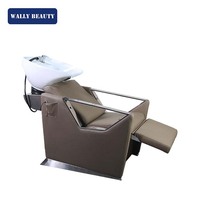 Wally Beauty tête de lit de spa électrique tête de spa équipement de spa pour la tête shampooing bol chaise de barbier or