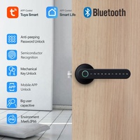 Serrure de porte intelligente à empreintes digitales populaire pour porte en bois avec contrôle par application TuyaSmart PST-T8