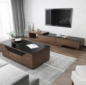 Hot Sale Walnuss Couch tisch mit 4 Hocker und Aufbewahrung shocker multifunktion alen Klapp lift Couch tisch