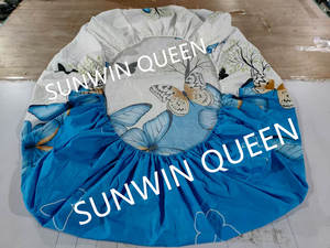 Juego de Sábanas SUNWIN Queen Metropolitan de Microfibra de 85-100GSM, Juego de 6 Piezas para Cama King/California King, Diseño Floral Azul - Product Image 5