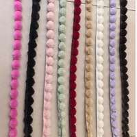 Guirlande de pompons en fourrure synthétique de lapin, doublure en velours, ornement pour coiffure, tresse décorative haut de gamme pour vêtements, vente en gros