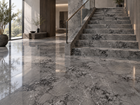 Dalles de marbre gris lilas en pierre naturelle pour comptoirs, murs de salle de bain, revêtements muraux, carreaux de sol, marches d'escalier et dessus de meubles de salle de bain
