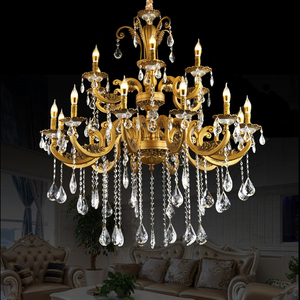 Lustre rétro <span class=keywords><strong>en</strong></span> <span class=keywords><strong>laiton</strong></span> de luxe VH à hauteur réglable, éclairage décoratif pour la maison, le salon, l'escalier et la salle de banquet - Product Image 1