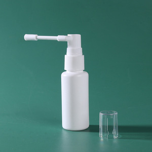 Venta al por Mayor de Botellas de Spray Nasal Vacías de Plástico PET Blanco de 10 ml, 20 ml y 30 ml, Pulverizador Médico <span class=keywords><strong>para</strong></span> <span class=keywords><strong>Garganta</strong></span> con Pulverizador Largo Giratorio - Product Image 1