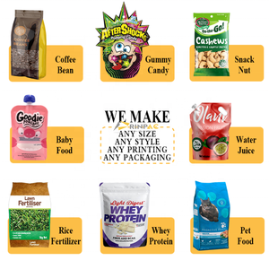 Impresión directa Diseño personalizado Resellable 3,5 <span class=keywords><strong>gramos</strong></span> Plástico Stand up Pouch 8th Comestible Gummies Candy Mylar Bolsas Con caja para alimentos para mascotas - Product Image 2