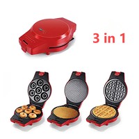 Mini gaufrier électrique compact antiadhésif pour petit-déjeuner à la française, idéal pour gâteaux et pâtisseries maison et utilisation en extérieur