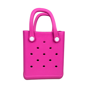 Bolso de playa EVA multiusos para el día a día con práctico compartimento para teléfono móvil, bolso perforado DIY para vacaciones, bolso de playa personalizable para centros comerciales - Product Image 3