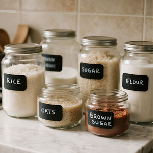 Vinyl Blackboard Labels for Kitchen Jars, <strong>Writable</strong> and Reusable Chalkboard <strong>Stickers</strong> - Product Image 6