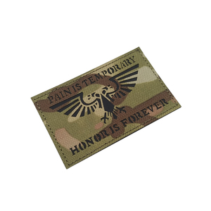 Pijn Is Tijdelijk Ir Reflecterende Laser <span class=keywords><strong>2</strong></span>*<span class=keywords><strong>3</strong></span> Inch Vierkante Vogel Stof Patch Voor Outdoor Doek Tas Patch Naai-On Uniform - Product Image 6
