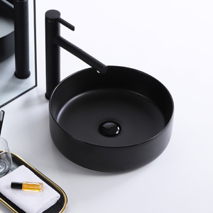 Lavabo Artistico da Appoggio in Ceramica Rotondo <span class=keywords><strong>Piccolo</strong></span>, Colore Opaco, per Arredo Bagno Moderno - Product Image 2