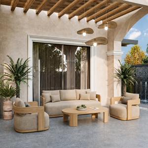 Ensemble <span class=keywords><strong>de</strong></span> meubles <span class=keywords><strong>de</strong></span> <span class=keywords><strong>jardin</strong></span> <span class=keywords><strong>en</strong></span> teck <span class=keywords><strong>de</strong></span> luxe pour hôtel, canapé d'extérieur moderne pour resort - Product Image 1