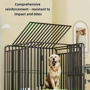 Gabbia per Cani Pieghevole su Ruote in Acciaio Inossidabile Resistente per Esterni, Personalizzabile e Regolabile, a Basso Prezzo - Product Image 1