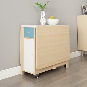 NKAHS Modern Scandinavian Wood <b>Dining</b> Table <b>Set</b> with Foldable Chairs and Storage Drawer for Small Apartment Use - Product Image 2