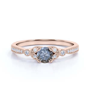 Anello in zirconio cubico con taglio brillante unico da 1,5 ct con sette pietre simulate con diamante promessa fede - Product Image 2