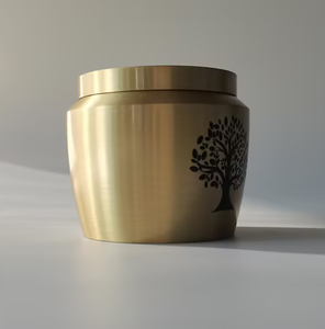 כד שריפת חיות מחמד מנחושת מלאה, עץ החיים, מזכרת לאפר של כלב או חתול - Product Image 2