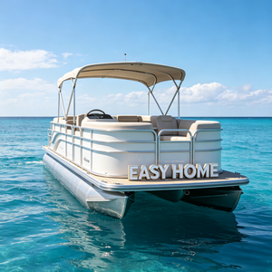 <span class=keywords><strong>Bateau</strong></span> ponton en aluminium à double pont de 30 pieds, yacht de luxe <span class=keywords><strong>pour</strong></span> fêtes, canapé, cuisine, KTV, <span class=keywords><strong>remorque</strong></span> en option - Product Image 2