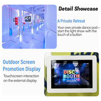 Cabina de Fotos Instantánea Comercial con Efecto de Humo, Conectividad USB/Wi-Fi, Color Personalizable, Construcción Metálica para 1-4 Personas