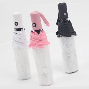 Parapluie POE entièrement automatique 8K de 21 pouces, pliable en 3 sections, minimaliste, en polyester, tout-en-un pour les voyages et les cadeaux - Product Image 4