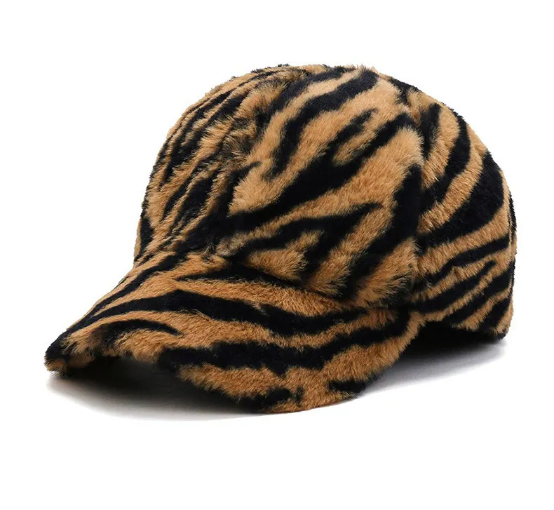 Bsby H topi bisbol katun uniseks, tutup kepala gaya klasik mode kosong Vintage Tertekan dicuci dengan pola macan tutul yang dapat disesuaikan