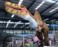 Model Dinosaurus Spinosaurus Animatronik Realistis 15m untuk Taman Petualangan, Pusat Perbelanjaan, Pameran, Penggunaan Dalam/Luar Ruangan, Silikon