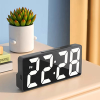 Digital Desktop Smart Wecker LED Nachtlicht uhr mit gespiegelter Oberfläche Neues Design Silent Time Display Dekoratives Ornament