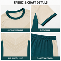 Ensemble de maillot et short de football personnalisés pour jeunes, col rond, uniforme de sublimation pour l'entraînement de football junior et les compétitions de club