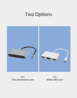 Hub Aluminium Alloy Berkualitas Tinggi Tipe-C 5-in-1 Docking Station HDMI4K60HZ DP VGA USB3.0 PD100W Tersedia