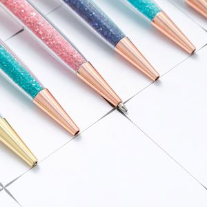 Stylo à bille en métal avec design de couronne de sceptre de la Reine Funky, avec grand diamant en cristal, logo personnalisé, stylo promotionnel original - Product Image 3