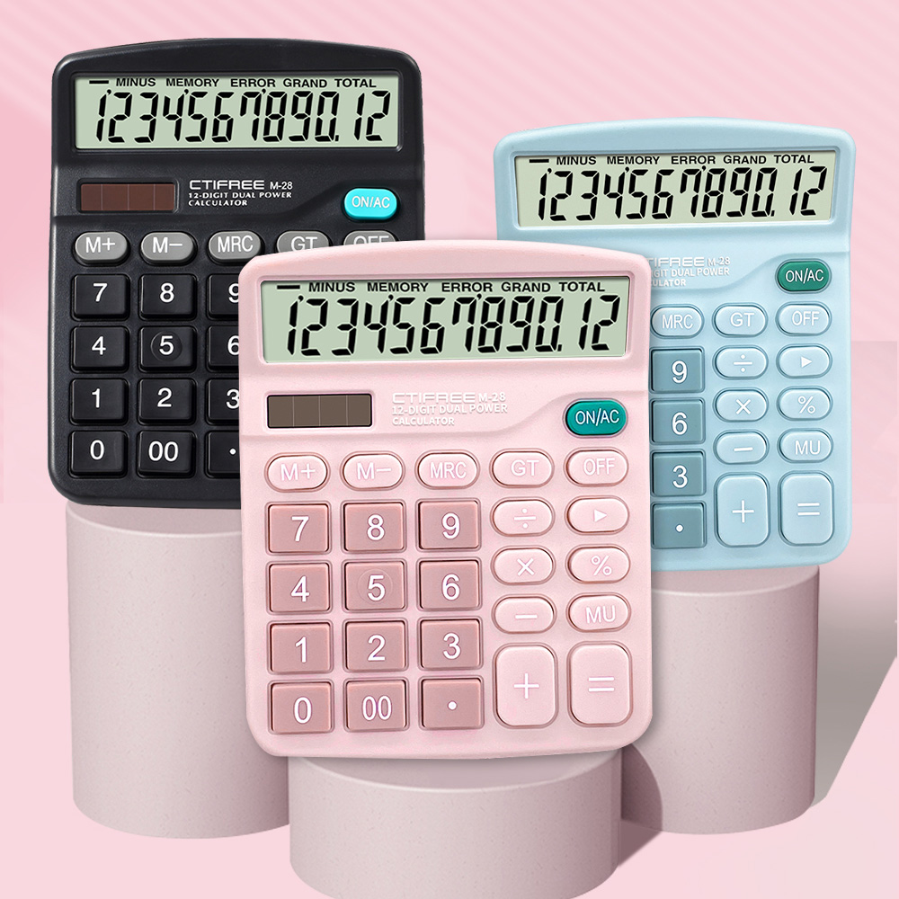 Калькуляторы ЖК-дисплей магазин офисный Настольный индивидуальный логотип канцелярские Cientifica калькулятора M-28 на солнечных батареях 12 дюймовый калькулятор