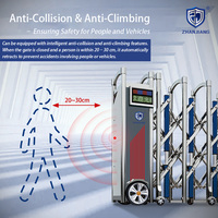 Portail coulissant automatique rétractable sans rail avec ouvre-porte motorisé en acier inoxydable, sécurité d'entrée, design moderne, extérieur durable