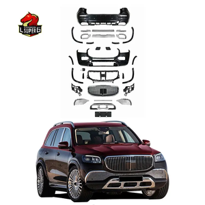 Kit de carrosserie AMG pour <span class=keywords><strong>Mercedes</strong></span> Benz <span class=keywords><strong>GLC</strong></span> X253 <span class=keywords><strong>GLC</strong></span> <span class=keywords><strong>350</strong></span> 400 450 y compris pare-chocs de voiture Accessoires Grille Spoiler arrière Diffuseur arrière - Product Image 2