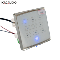 Hôte audio intelligent mural blanc 8501 avec panneau de commande tactile MP3 et ports USB/AUX pour système de haut-parleurs domestique ou hôtelier