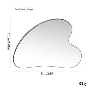 Alat Facial Gua Sha penghilang keriput wajah kustom rol giok baja antikarat Gua Sha - Product Image 6