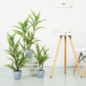Fougère Artificielle Grande <span class=keywords><strong>en</strong></span> <span class=keywords><strong>Pot</strong></span> <span class=keywords><strong>en</strong></span> Plastique pour Décoration Intérieure et Extérieure, Feuilles Réalistes, Couleur Verte, Écologique, Toucher Naturel - Product Image 2