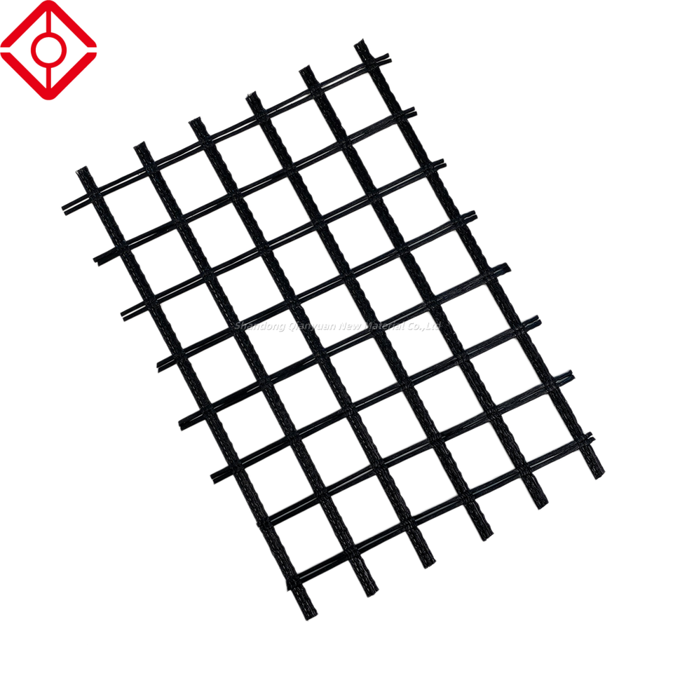 QIANYUAN High Tensile Fiberglass Geogrid Mesh for Asphalt Pavement Road ...