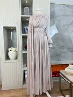 Robe maxi plissée élégante et modeste Mexizo, abaya pour femmes musulmanes, robe longue, mode islamique